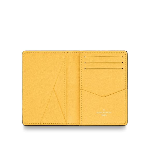 Louis Vuitton Monogram Eclipse Gaston Label Savan Yellow Pocket Organizer Wallet - Picture 6 of 9